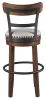 Ashley Furniture D546-430 Valebeck - Tall UPH Swivel Barstool - Brown