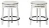 Ashley Furniture D546-324 Ashley Furniture D546-324 Valebeck - UPH Swivel Stool  - White / Black