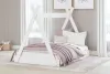 Ashley Furniture EB1810/230/122 Ashley Furniture EB1810/230/122 Hallityn - 2 Pc. - Bookcase, Full Tent Complete Bed - White