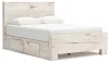 Ashley Furniture B2310B6 Ashley Furniture B2310B6 Lawroy - Queen Panel Bed With Under Bed Storage - Light Natural