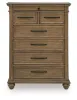 Ashley Furniture PCB782-46 Karallin - Seven Drawer Chest - Medium Brown