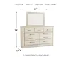 Ashley Furniture B331B1 Ashley Furniture B331B1 Bellaby - Dresser, Mirror - Whitewash