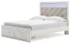Ashley Furniture B2640B17 Altyra - Queen Panel Bed With Footboard Storage - White