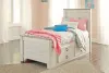 Ashley Furniture B267B21 Ashley Furniture B267B21 Willowton - Twin Panel Bed With 2 Storage Drawers - Whitewash
