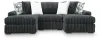 Ashley Furniture 98105S8 Ashley Furniture 98105S8 Midnight-Madness - 3-Piece Double Chaise Sectional With Armless Chair - Gunmetal