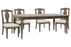 Pulaski Furniture P412240-KIT1 Saddle Creek - Extendable Leg Dining Table With 4 Wood Back Side Chairs - Timber Brown