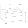 CoasterEveryday 500414 Stonenesse - Rectangular Upholstered Storage Ottoman - Gray