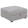 CoasterElevations 551513 Cambria - Square Upholstered Storage Ottoman - Gray