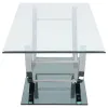 CoasterEssence 704988 Danville - Rectangular U-Shaped Glass Top Coffee Table - Chrome