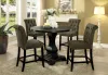 Furniture of America CM3564GY-PC-2PK Izzy - Counter Height Chair (Set of 2) - Gray / Antique Black