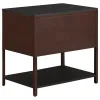 Coaster Fine Furniture 930221 Zimmerlee - 2-Drawer Side Table with Shelf - Rust Brown