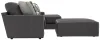 Jackson Furniture Industries 5045/63/76/28-28 Jackson Furniture Industries 5045/63/76/28-28 Minori - Italian Leather 2 Piece Sofa / Chaise With RSF Chaise And Cocktail Ottoman - Steel