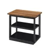 New Classic T3772-3P Decker - 3 Piece Occasional Set (1 Coffee & 2 End Tables) - Brown / Black