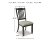 Ashley Furniture D736-01 Tyler Creek - Dining UPH Side Chair (Set of 2) - Slatback - Black / Grayish Brown