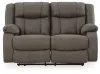 Ashley Furniture 6880486 First Base - Reclining Loveseat - Gunmetal