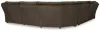 Ashley Furniture 92705S1 Ashley Furniture 92705S1 Top Tier - 6-Piece Reclining Sectional With Raf Press Back Chaise - Chocolate