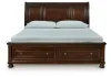 Ashley Furniture B697B45 Ashley Furniture B697B45 Porter - King Sleigh Storage Bed - Rustic Brown