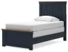 Ashley Furniture B414B2 Ashley Furniture B414B2 Landocken - Twin Panel Bed - Brown / Blue
