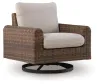 Ashley Furniture PCP610-821 Dolan Creek - Swivel Lounge With Cushion - Gray / Brown