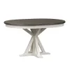 Liberty Furniture 417-DR-5PDS Allyson Park - 5 Piece Pedestal Table Set - Wirebrushed White / Charcoal