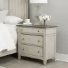 Liberty Furniture 457-BR62 Ivy Hollow - 3 Drawer Bedside Chest With Charging Station - Weathered Linen / Dusty Taupe