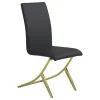 CoasterEssence 105172 Carmelia - Upholstered Dining Side Chairs (Set of 4) - Black