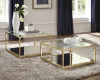 CoasterElevations 722660 Renee - 2 Piece Square Coffee Table Set - Rose Brass