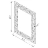 CoasterEssence 901786 Forman - Greek Motif Frameless Wall Mirror - Silver