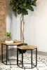CoasterEssence 935844 Adger - 2 Piece Hexagonal Nesting Tables - Natural And Black