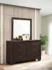 CoasterEveryday 204393M Kauffman - 6-Drawer Dresser With Mirror - Dark Cocoa