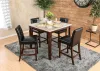 Furniture of America CM3368PC-2PK Marstone - Counter Height Chair (Set of 2) - Brown Cherry / Black