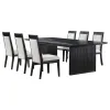 Coaster Fine Furniture 108231-S7A Brookmead - 7-Piece Extension Leaf Dining Table Set - Black / Ivory