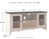 Ashley Furniture W287-68 Dorrinson - LG TV Stand w/Fireplace Option - White