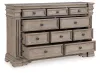 Ashley Furniture B916/31/36/46/58/56/94 Blairhurst - 6 Pc. - Dresser, Mirror, Chest, California King Panel Bed - Light Grayish Brown