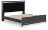 Ashley Furniture PCB3380B10 Ashley Furniture PCB3380B10 Zuraleus - King Upholstered Panel Platform Bed With Roll Slats - Black
