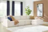 Ashley Furniture PC84304S1 Fannin - 4-Piece Sectional With Ottoman - Ivory