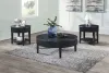 New Classic T3881-10 Tate - Round One Drawer Coffee Table - Black