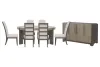 Pulaski Furniture P402230-KIT22 Pulaski Furniture P402230-KIT22 Anderson Park - Round Dining Table With 6 Upholstered Side Chairs And Sideboard - Moose Trail / Frontier Brown