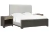Pulaski Furniture P402-BR-K1-KIT8 Pulaski Furniture P402-BR-K1-KIT8 Anderson Park - Queen Upholstered Panel Bed With 2 Open Nightstands - Moose Trail / Frontier Brown