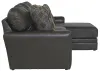 Jackson Furniture Industries 4378/46/76-28 Jackson Furniture Industries 4378/46/76-28 Denali - 2 Piece Italian Leather Match Sofa Chaise With Right Side Facing Chaise - Steel