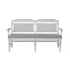 Liberty Furniture 237-C9101B River Place - Panel Back Bench - Riverstone White & Tobacco