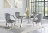 Coaster Fine Furniture 190711 Alaia - Rectangular Glass Top Dining Table - Chrome