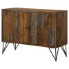 CoasterEssence 959615 Macon - 2 Door Sheesham Wood Storage Accent Cabinet - Gray
