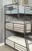 Furniture of America CM-BK918-BED Olga - Twin Over Full Over Queen Bunk Bed - Antique Black