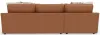 Jackson Furniture Industries 5045/73/75/28-26 Jackson Furniture Industries 5045/73/75/28-26 Minori - Italian Leather 2 Piece Sofa / Chaise With LSF Chaise And Cocktail Ottoman - Whiskey
