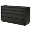 Coaster Fine Furniture 222493 Leandro - 8-Drawer Bedroom Dresser Cabinet - Burnished Black