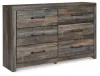 Ashley Furniture B211-31 Drystan - Six Drawer Dresser - Brown / Beige