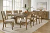 Ashley Furniture D974/35/01(4)/60 Ashley Furniture D974/35/01(4)/60 Cabalynn - 10 Pc. - Dining Room Table, 8 Side Chairs, Server - Oatmeal / Light Brown