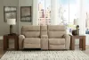Ashley Furniture 61004S3 Ashley Furniture 61004S3 Next-Gen Durapella - 3-Piece Power Reclining Sectional Loveseat With Console - Sand