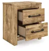 Ashley Furniture PCB1580-92 Maystonna - Two Drawer Night Stand - Brown